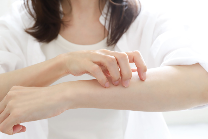 肩から二の腕の皮膚炎