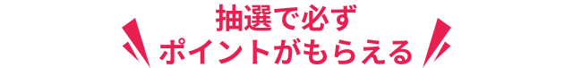 抽選で必ずポイントがもらえる
