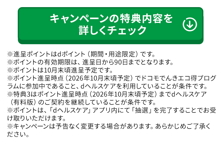 キャンペーンの特典内容を詳しくチェック